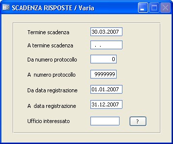 maschera stampa scadenza risposte
